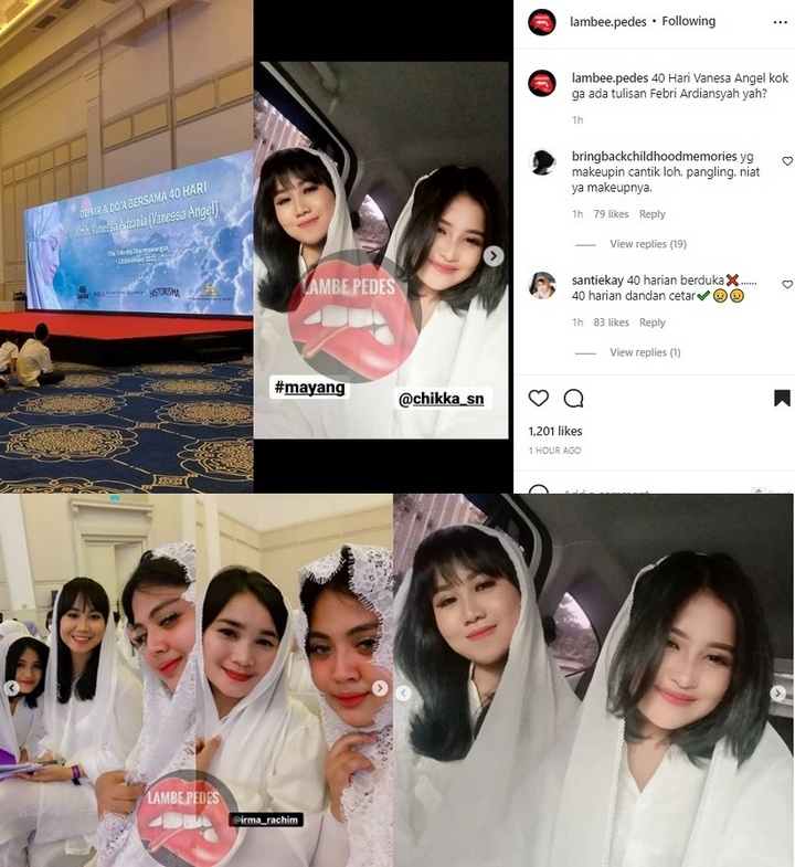 Makeup Mayang di Acara 40 Harian Vanessa Angel Kena Nyinyir