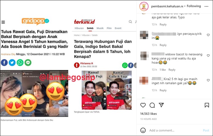 Fuji dan Gala Diramal Bakal Pisah 5 Tahun Lagi Karena Kehadiran Seseorang, Netizen Geram