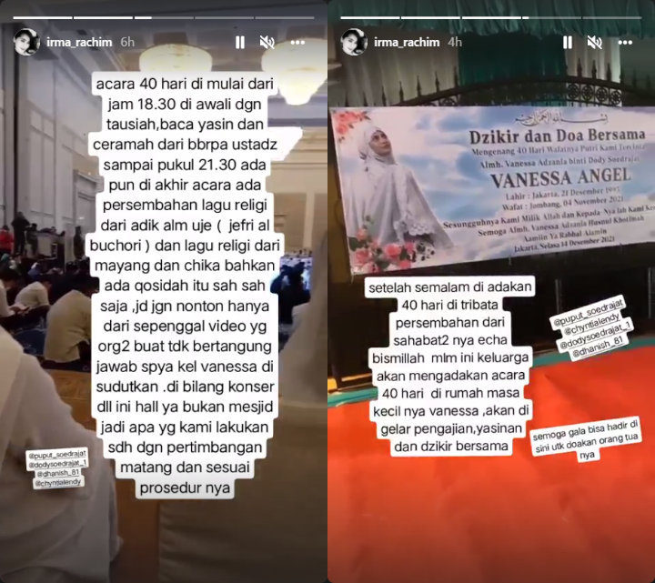 Acara 40 Harian Keluarga Vanessa Angel \'Mirip Konser\' Dibela, Bakal Ada Part 2?
