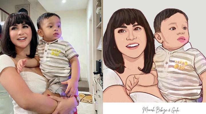 Gala dan Bebizie super imut dalam bentuk kartun