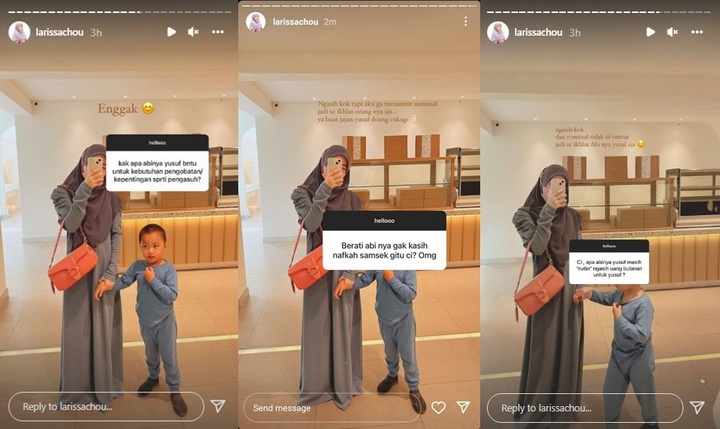 Larissa Chou Spill Nafkah Bulanan Alvin Faiz ke Yusuf