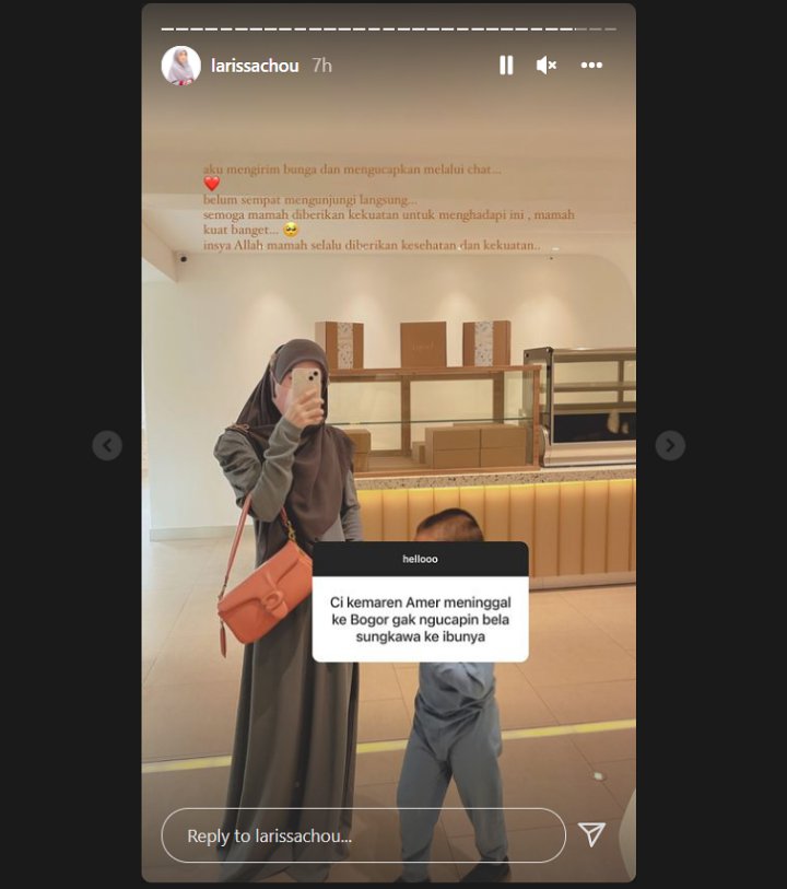 Larissa Chou Ditanya Hubungan dengan Mantan Ibu Mertua, Lakukan ini Saat Ameer Azzikra Meninggal