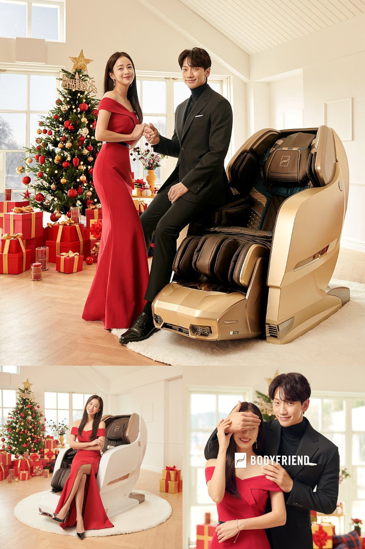 Rain dan Kim Tae Hee Mesra Banget Pegangan Tangan di Pemotretan Terbaru Bertema Natal