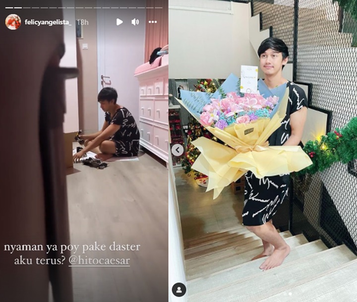 Caesar Hito Nyaman Pakai Daster Felicya Angelista, Penampilannya Disindir Malu-maluin?