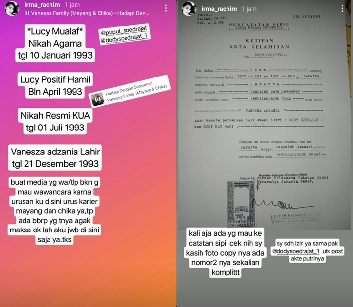 Akta Lahir Vanessa Angel Disebar, Orang Tua Kandung Sempat Nikah Siri?