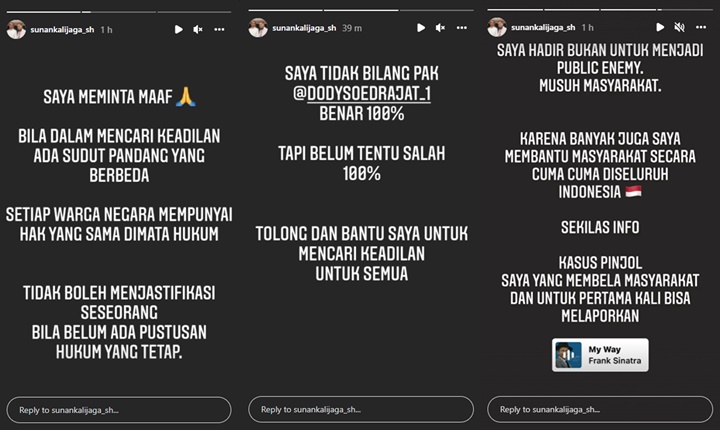 Sunan Kalijaga Minta Maaf Gegara Doddy Soedrajat Salah Kaprah, Istri Cantik Ikut Diserang