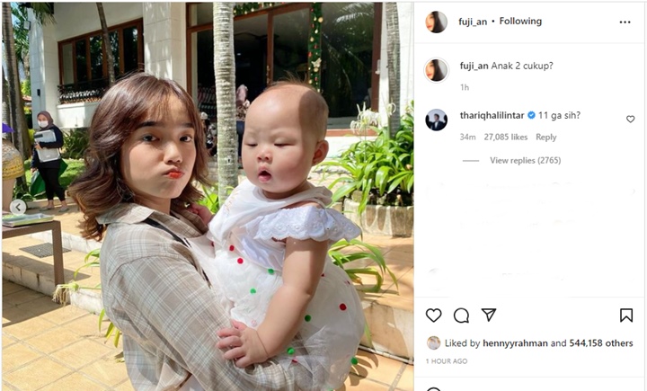 Fuji Kode 2 Anak Cukup, Thariq Halilintar Justru Komentar Begini