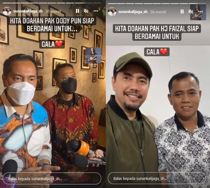  \'Nemplok Sana-sini\', Sunan Kalijaga Kini Dukung Perdamaian Doddy Sudrajat dan H. Faisal