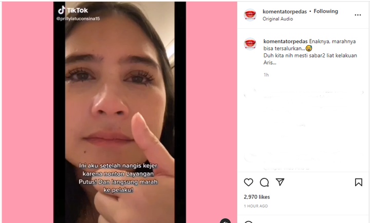 PReaksi Reza Rahadian Lihat Prilly Latuconsina Emosi Hingga Nangis Nonton \'Layangan Putus\'
