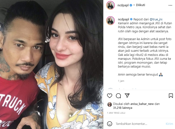 Ungkap Rindu ke Istri, Jerinx SID Janji Gak Ribut di Medsos Lagi