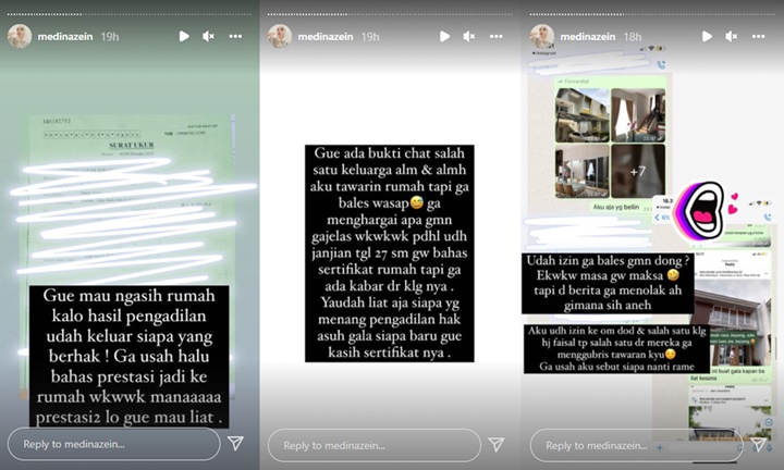 Medina Zein Diduga Batal Belikan Rumah Buat Gala Gegara Dicuekin Keluarga Vanessa-Bibi, Kesal?