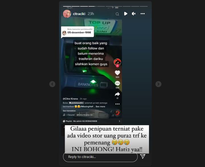 Namanya Dicatut Penipuan Akun TikTok Palsu, Citra Kirana \'Ngegas\' Gara-gara Aksi Pelaku Ini: Terniat
