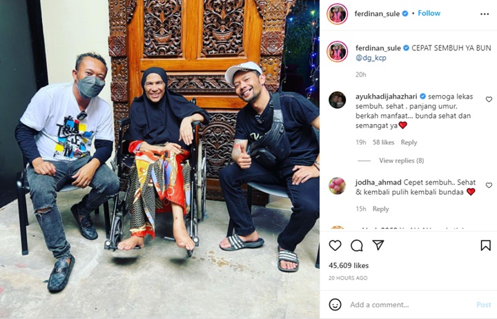 Senyum Bahagia Dorce Gamalama Dijenguk Sule Bikin Terenyuh, Tubuh Makin Kurus Disorot