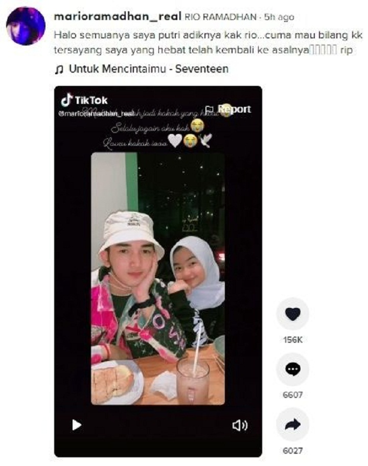 Rio Ramadhan Mantan Pacar Kekeyi Dikabarkan Meninggal Dunia