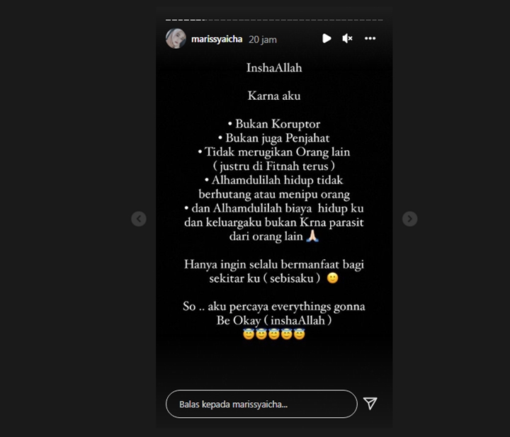 Marissya Icha Santai Dilaporkan Doddy Sudrajat ke Mabes Polri: Everything\'s Gonna Be Okay