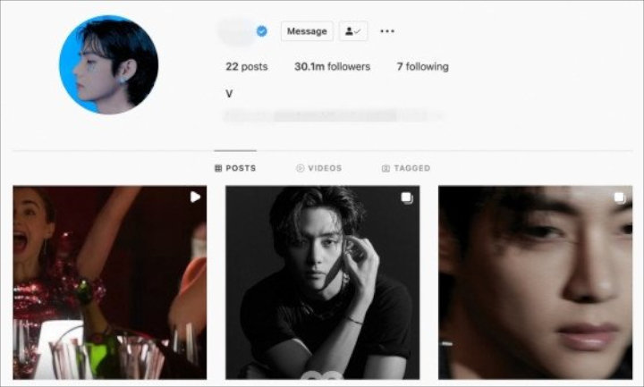 Akun Instagram V BTS Tembus 30 Juta Followers dalam 28 Hari, Netizen Super Takjub