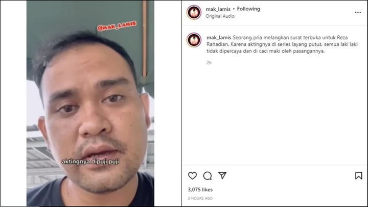 Viral Seorang Pria Kritik Akting Reza Rahadian, Minta Serial \'Layangan Putus\' Dihentikan