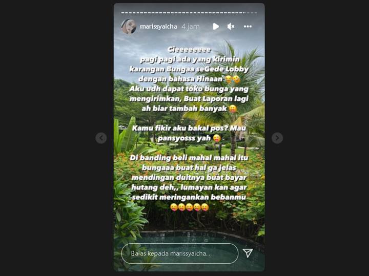 Dapat Karangan Bunga Berisi Hinaan, Marissya Icha Malah Balik Beri Saran Menohok ke Sang Pengirim