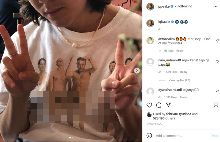 Postingan Perdana Iqbaal Ramadhan Bikin Kaget, Gambar di Kaos Curi Perhatian