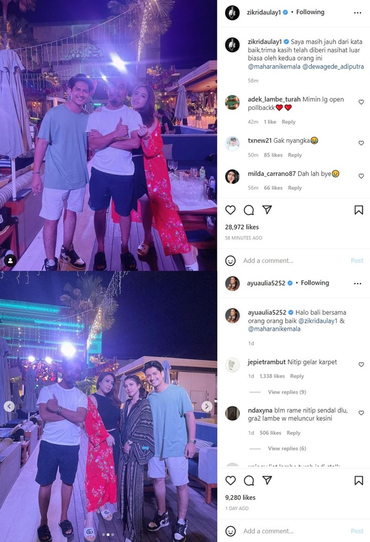 Sempat Mesra, Zikri Daulay Justru Bagikan Foto Tanpa Ayu Aulia