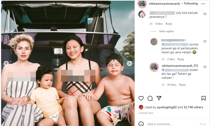Nikita Mirzani Balas Menohok Usai Wajah Berjerawat Sang Putri Dikomentari Sinis