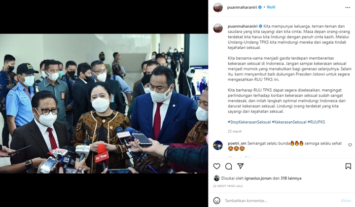 Puan Maharani Pastikan RUU TPKS Segera Masuk Paripurna Usai \'Disentil\' Jokowi