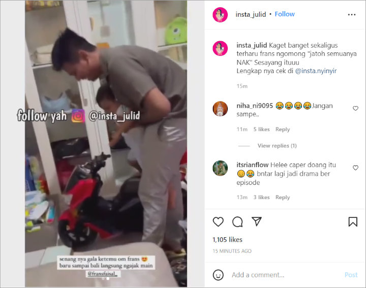 Lepas Rindu, Frans Adik Bibi Andriansyah Panggil Gala Sky \'Nak\' Bikin Baper