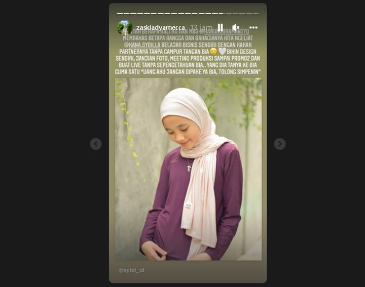 Tanpa Campur Tangan Zaskia Adya Mecca, Sybil Putri Cantik Belajar Bisnis Sendiri Bikin Super Bangga