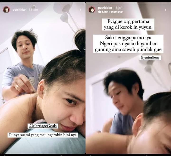 Marriage Golas, Putri Titian Pamer Jadi Orang Pertama Yang Dikerokin Junior Liem