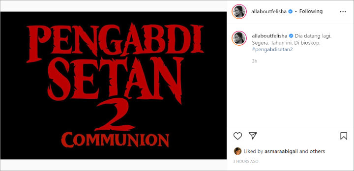 Film Pengabdi Setan 2 Communion Siap Tayang 2022 Ratu Felisha Bakal Gabung