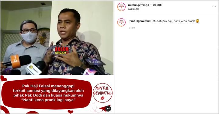 Tegaskan Tak Berat Minta Maaf ke Doddy Sudrajat Namun Ogah Buru-buru, H. Faisal Minta Kejelasan