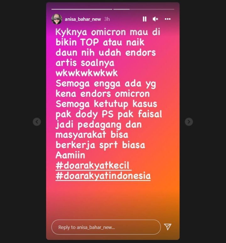 Annisa Bahar Nyeletuk Singgung Artis Diendorse Covid Usai Ashanty Diduga Positif Omicron