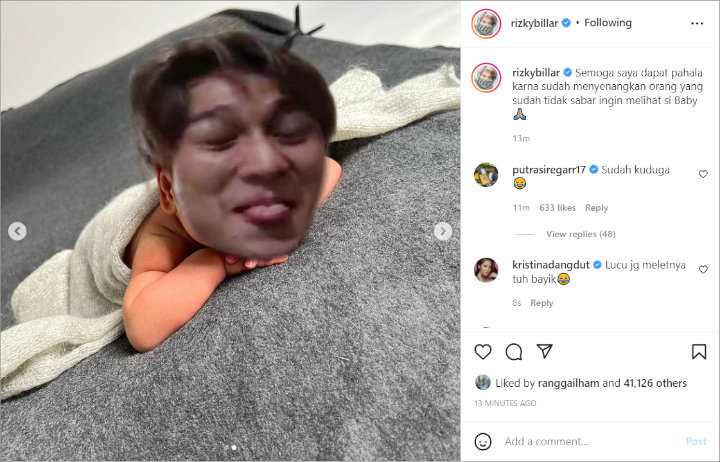 Rizky Billar Akhirnya Pamer Wajah Baby L, Netizen Kok Emosi?