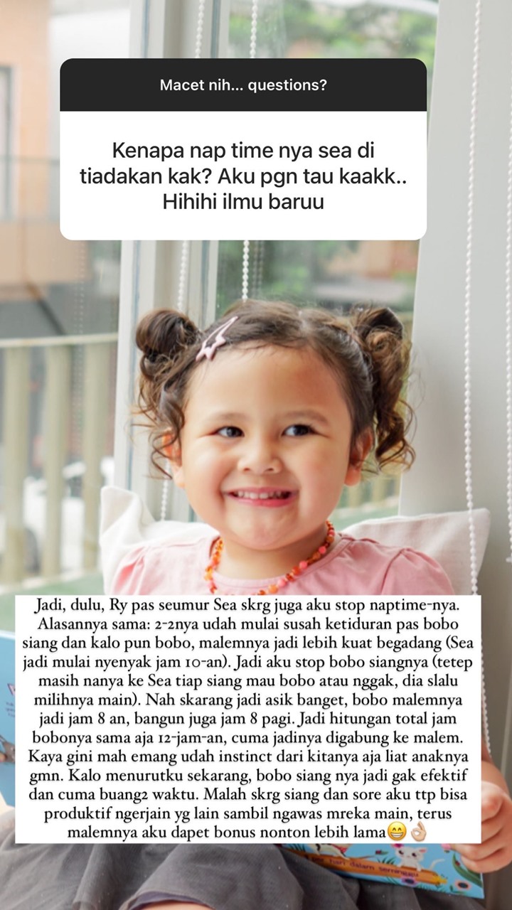 Habiskan Waktu Lebih Efektif, Sharena Delon Stop Biasakan Anak Tidur Siang