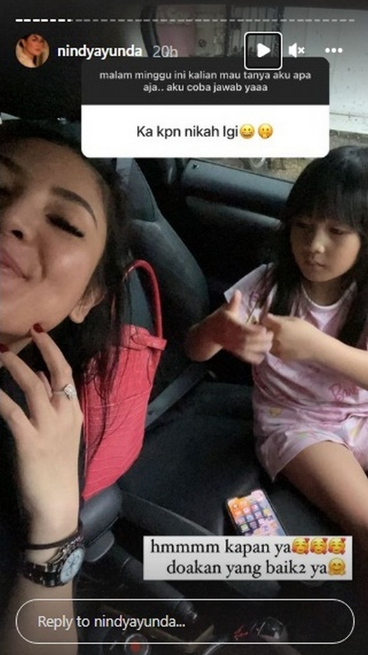 Nindy Minta Doa Terbaik Soal Jodoh