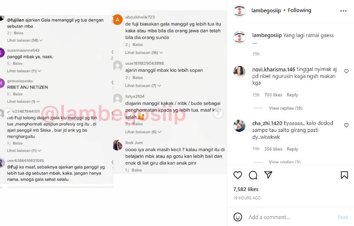 Fuji Dikritik Ajari Gala Sky Panggil Pengasuh Tanpa Sebutan \'Mbak\'