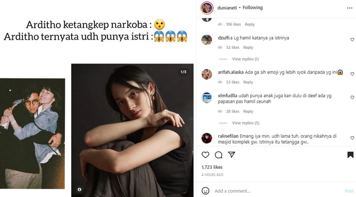 Sosok Istri Ardhito Pramono Jadi Sorotan, Sudah Punya Anak?