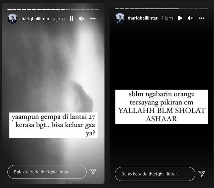 Cerita Kepanikan Thariq Halilintar Ikut Rasakan Gempa di Jakarta, Akui Sontak Teringat Kewajiban Ini