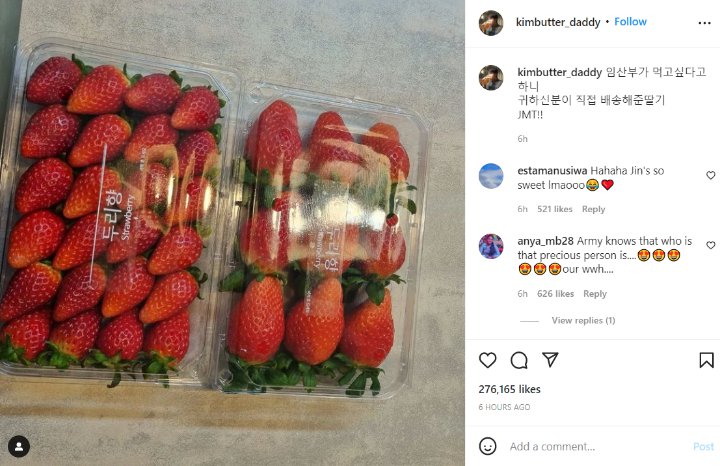 So Sweet, Jin BTS Bawakan Oleh-Oleh Langsung untuk Kakak Iparnya yang Ngidam