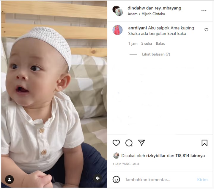 Dinda Hauw Unggah Video Shaka Mau \'Memantaskan Diri\', Benjolan di Telinga Bikin Salfok