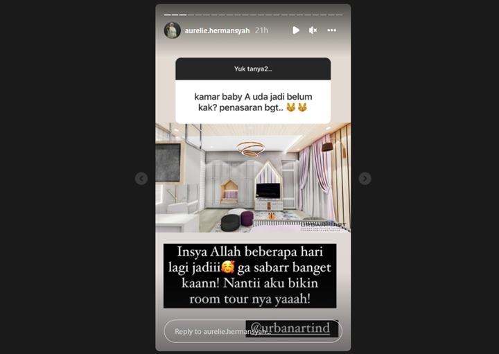 Aurel Bocorkan Potret Cantik Kamar Baby A, Jawab Menohok Diminta Tak Beri Nama Anak Terlalu Berat