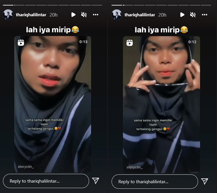 Thariq Halilintar Syok Lihat Sosok \'Kembaran\' Berhijab, Fuji Ikut Ngakak?