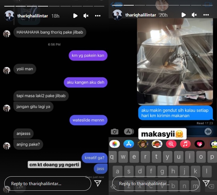 Thariq Halilintar Syok Lihat Sosok \'Kembaran\' Berhijab, Fuji Ikut Ngakak?