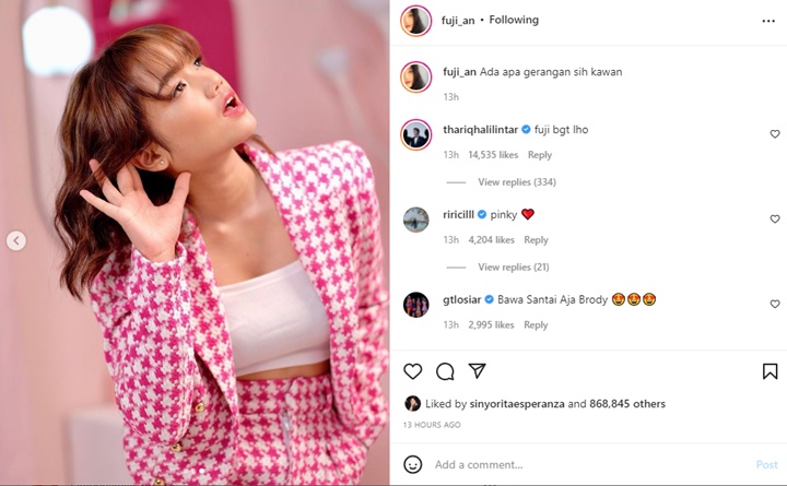 Kiky Saputri dan Gilang Dirga Singgung Soal Tarif Rp 30 Juta, Fuji: Ada Apa Gerangan Kawan?