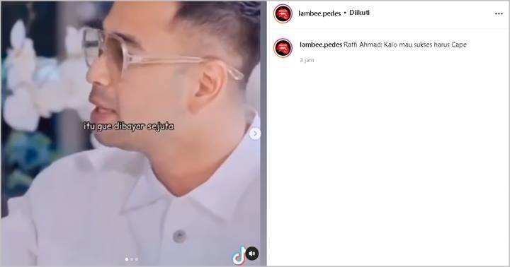 Raffi Ahmad Pernah Dibayar Rp 1 Juta Meski Sudah Terkenal, Wejangannya Langsung Dipercaya