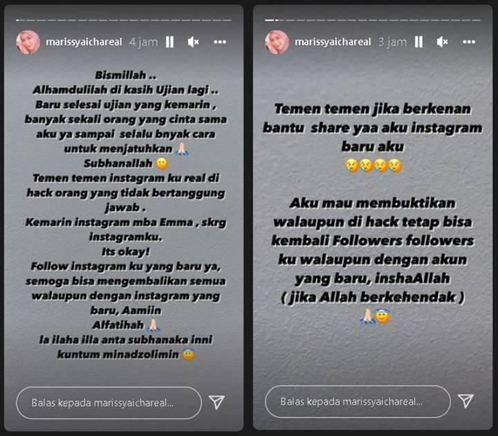 Marissya Icha Kabarkan Instagram Miliknya Kena Hack, Keluarga H. Faisal Kompak Ambil Sikap