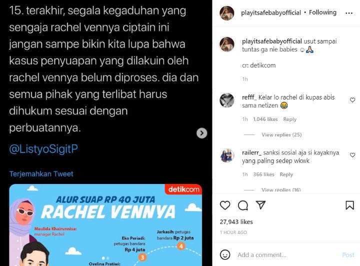 Rachel Vennya Mulai \'Buka Endorse\', Kasus Penyuapan Kembali Dibahas