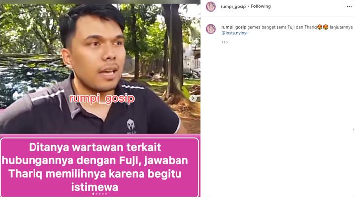 Makin Dekat, Thariq Halilintar Gambarkan Pakai Satu Kata Jadi Alasan Jatuh Hati dengan Fuji?