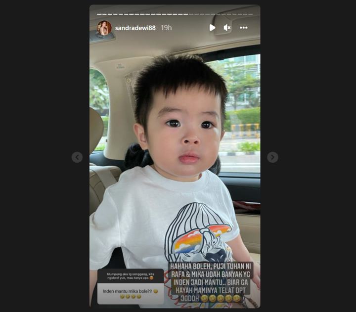 Bibit Unggul, Reaksi Sandra Dewi Tak Terduga Rafa dan Mika Putra Tampan Jadi \'Incaran\' Sejak Dini
