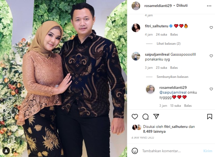 Rosa Meldianti Diduga Tunangan, Saipul Jamil \'Mantan Om Ipar\' Komentar Akrab